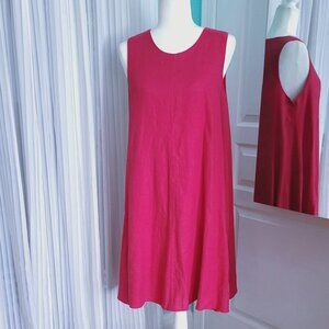 Maeve Antropologie linen trapeze dress M